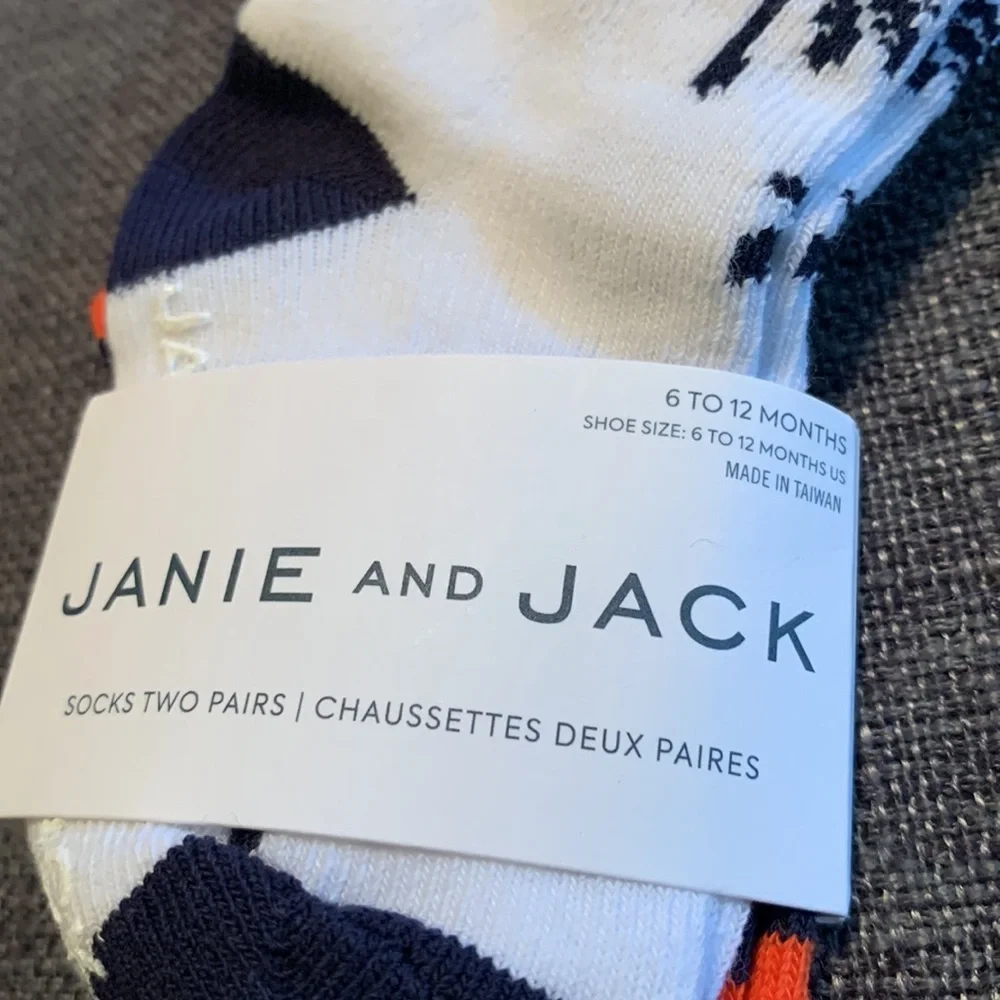 Janie and Jack Baby Boy Bundle 4 Pair of Socks